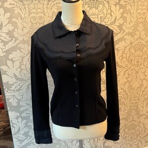 Moschino Black and Cream Cardigan